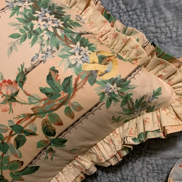 Professionally Custom made Standard Size Shams with 1930's antique Chintz - Picture 6 of 11